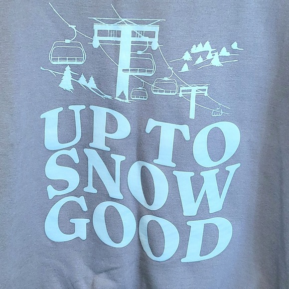 Pacific & Co. Tops - PACIFIC & CO Up To Snow Good Sweatshirt‎ Medium Large Blue Ski Lift Graphic